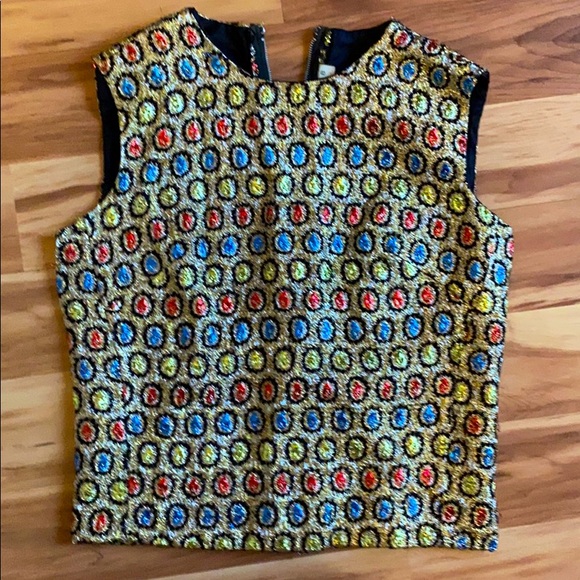 1960s sparkly multi colored top/blouse - Picture 1 of 6